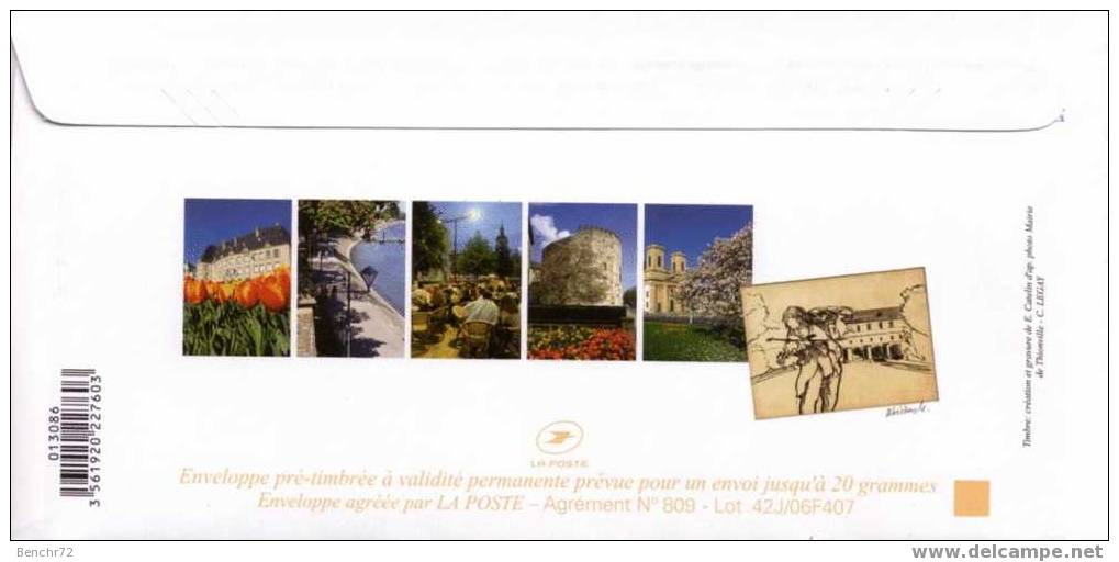 PAP - Prêt-à-Poster - Timbre THIONVILLE- Visuel VIOLONNISTE - ETAT NEUF - AVEC VERSO ILLUSTR - Prêts-à-poster:Stamped On Demand & Semi-official Overprinting (1995-...)