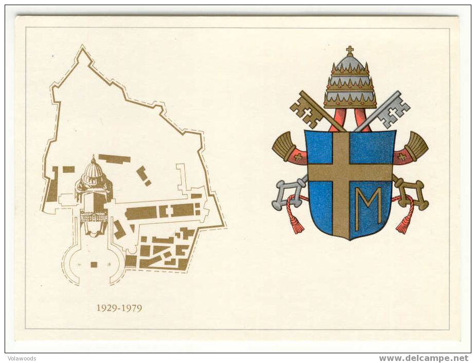 Vaticano - Cartolina Postale Città Del Vaticano 50° Dello Stato - Stemma Di Giovanni Paolo II - Covers