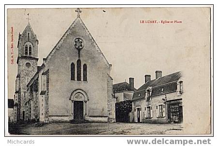 CPA 72 LE LUART - Eglise Et Place - Other & Unclassified