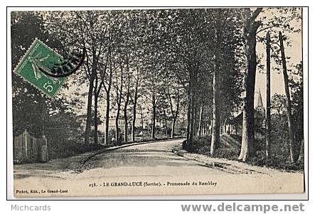 CPA 72 LE GRAND LUCE - Promenade Du Remblay - Le Grand Luce