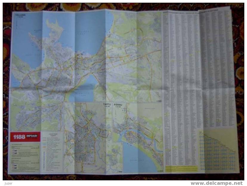 Road Map Of Estonia For Tourists (2002/2003) - Geographical Maps