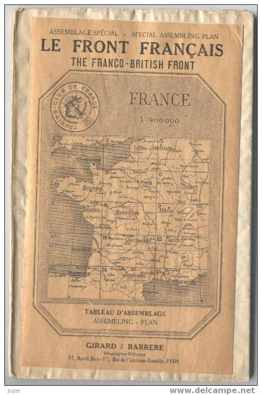 Special Assembling Plan: Franco - British Front - Topographical Maps