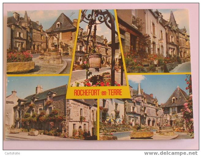 (308) -1- Carte Postale Sur Rochefort En Terre  Multivues - Rochefort En Terre