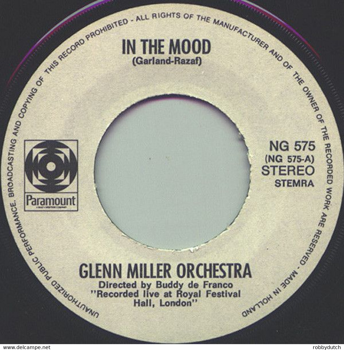 * 7" * GLENN MILLER ORCHESTRA - IN THE MOOD / A STRING OF PEARLS (reissue) - Jazz