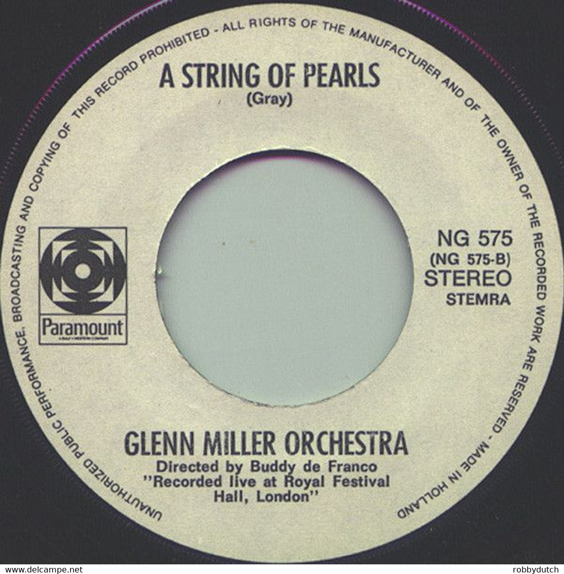 * 7" * GLENN MILLER ORCHESTRA - IN THE MOOD / A STRING OF PEARLS (reissue) - Jazz