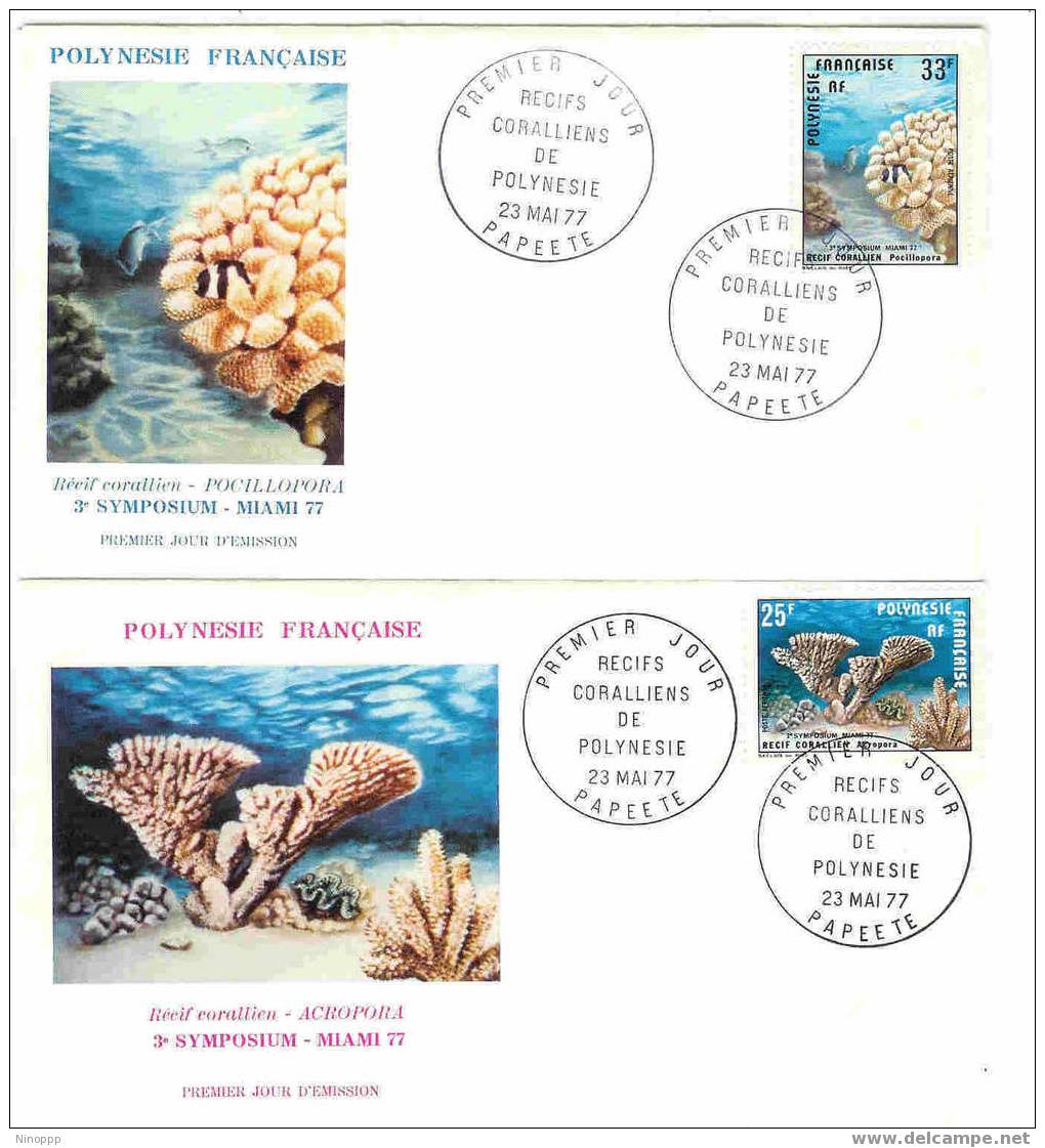 French Polynesia-1977 Corals FDCs - Other & Unclassified