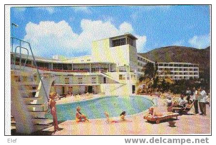 "The Virgin Isle Hotel " On ST Thomas , Virgin Island : The Swimming Pool ; Animée  ;TB - Jungferninseln, Amerik.