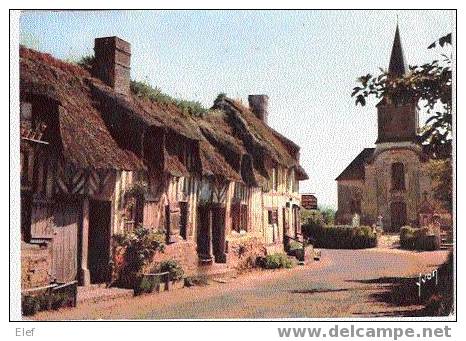 Chaumières Normandes Dans Un Petit Village . Bar Tabac ; Carte Postée Pour Northfield , New Jersey , USA TB - Farms