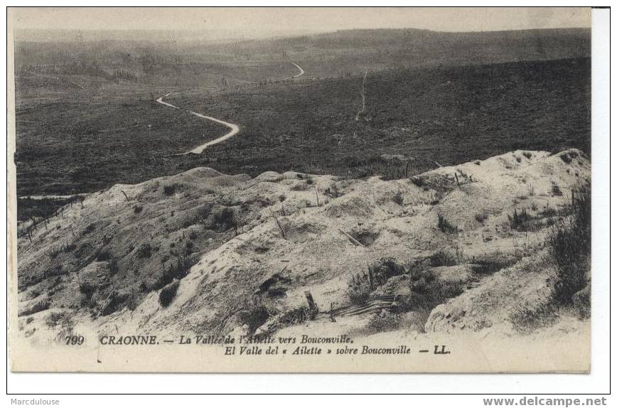 Craonne. La Vallée De L´Ailette Vers Bouconville. El Valle Del Ailette Sobre Bouconville. - Craonne