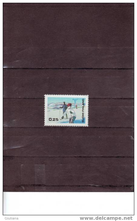 Finlandia - Serie  N. 607**(UNI) Propaganda Per Gli Sport Invernali - Winter (Other)