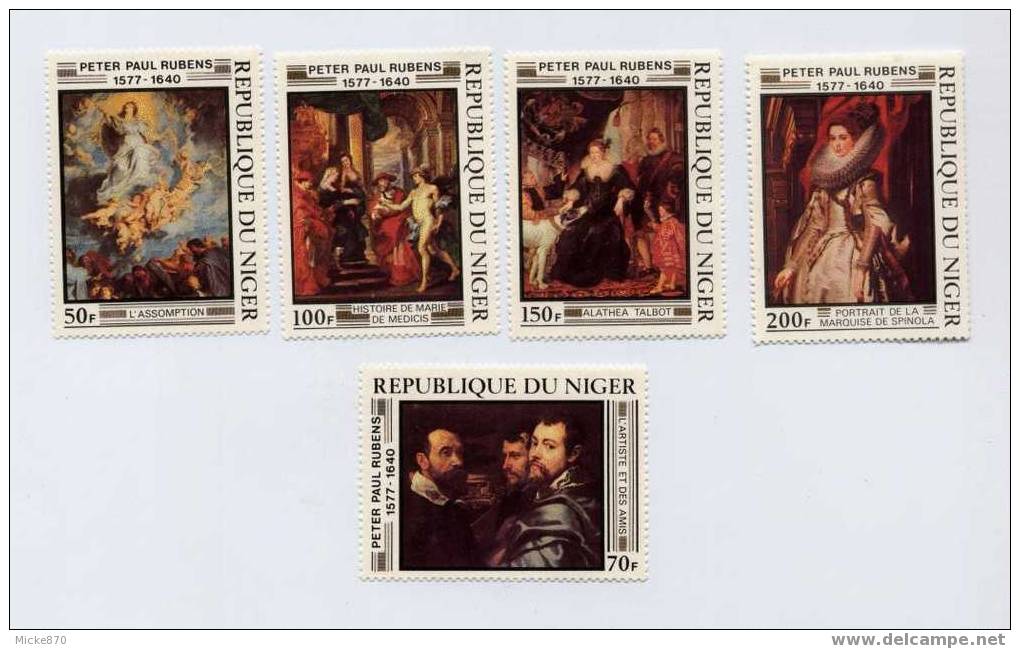 Niger N°427 à 431 Neuf** Différents Tableaux De Rubens - Rubens