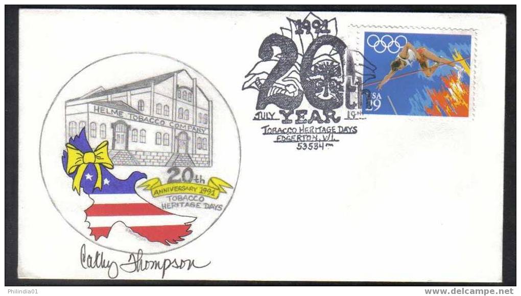 USA  1991 TOBACCO HERITAGE DAYS ,OLYMPIC BUILDING  SPECIAL COVER  # 5265 - Other & Unclassified