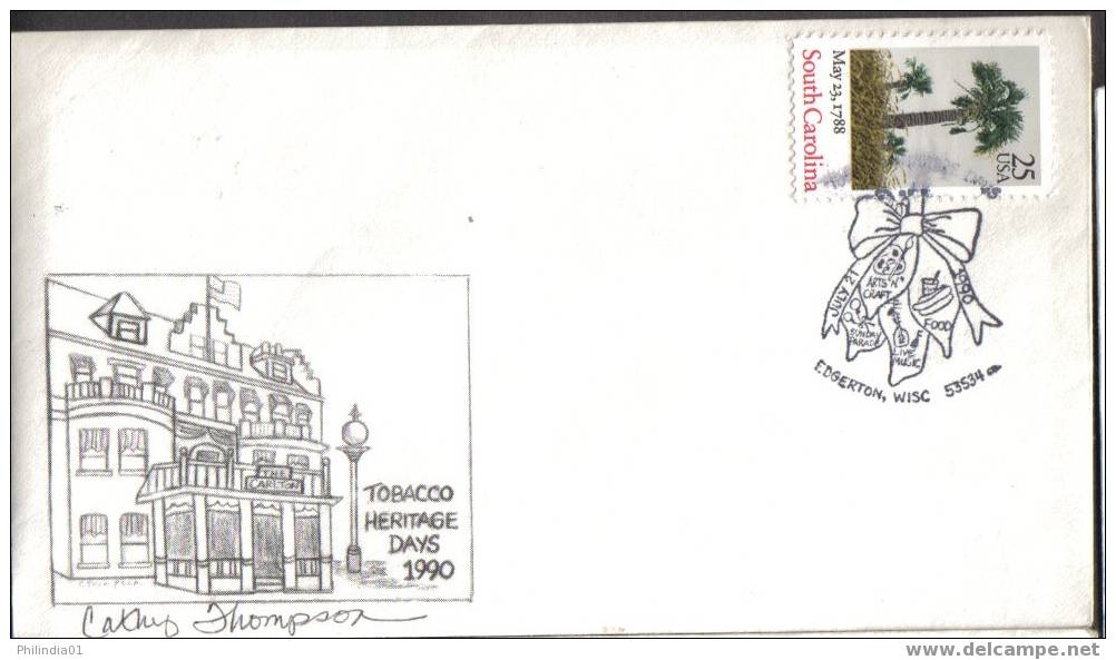 USA  1991 TOBACCO HERITAGE DAYS ,TOBACCO  BUILDING  SPECIAL COVER  # 5261 - Other & Unclassified