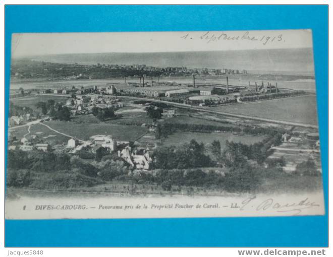 14) Dive-cabourg - N° 1 - Panorama Pris De La Propriété Foucher De Careil - - Tres Belle Carte - Dives