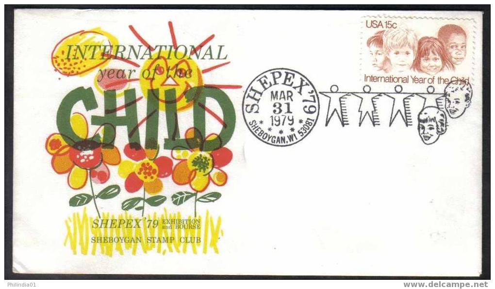 USA  1979 CHILDREN, INTERNATIONAL YAER OF CHILD    SPECIAL COVER & CACHET # 5249 - Briefe