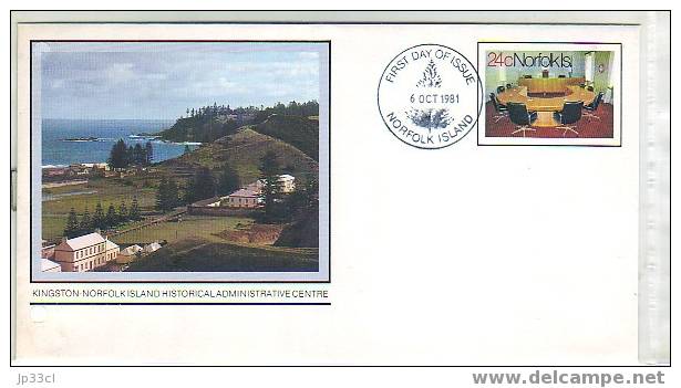 FDC De L'enveloppe Préaffranchie N°3 Du 6/10/1981 - Isla Norfolk
