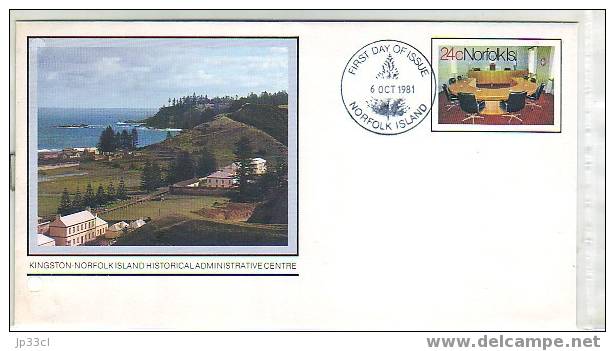 FDC De L'enveloppe Préaffranchie N°3 Du 6/10/1981 - Ile Norfolk