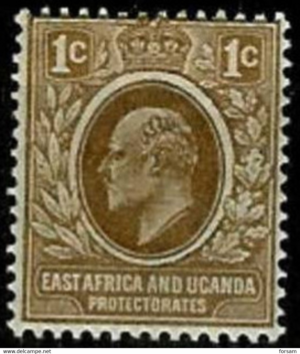 GREAT BRITAIN (EAST AFRICA & UGANDA)..1907/1910..Michel # 33...MLH. - Protettorati De Africa Orientale E Uganda