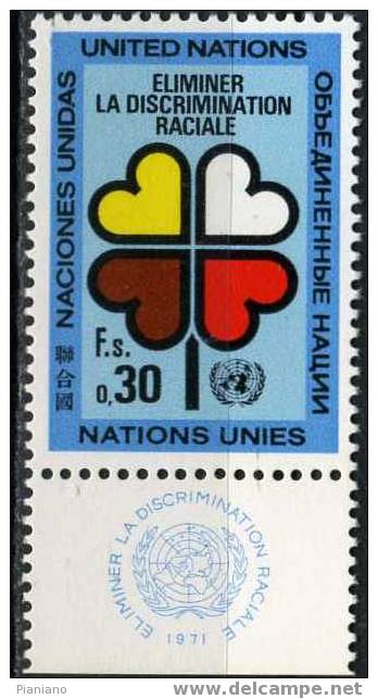 PIA - ONG - 1971 - Année Internationale Contre La Discrimination Raciale - (Yv 19-20) - Nuovi