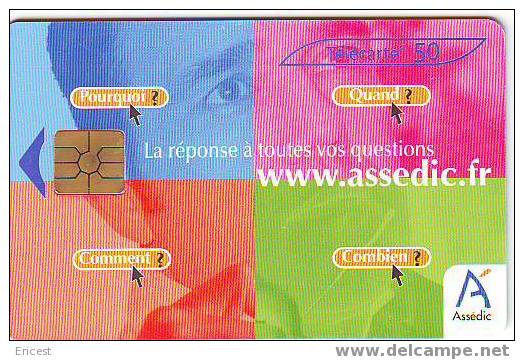 ASSEDIC 1 VERSO JAUNE 50U GEM2 02.03 BON ETAT - 2003