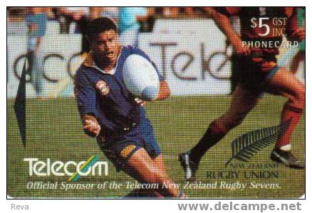 NEW ZEALAND $5 RUGBY SPORT  SEVENS  PLAYERS  MINT  GPT  NZ-E-13  SOLD AT PREMIUM - Nouvelle-Zélande