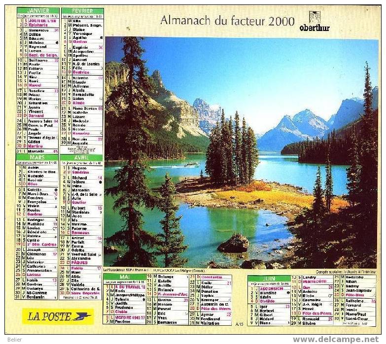 CALENDRIER ALMANACH 2000 - Big : 1991-00