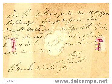 Entier Postal Stationery 2,5 Cent Du 2/2/1875 (De Deventer à Zwartsluis) - Postal Stationery