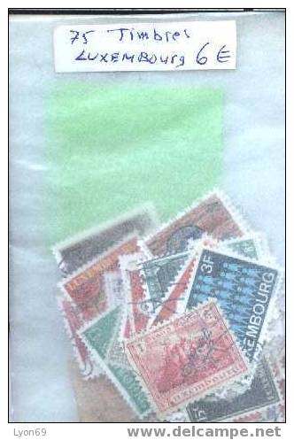 LOT DE 75 TIMBRES DIFFERENTS LUXEMBOURG - Verzamelingen