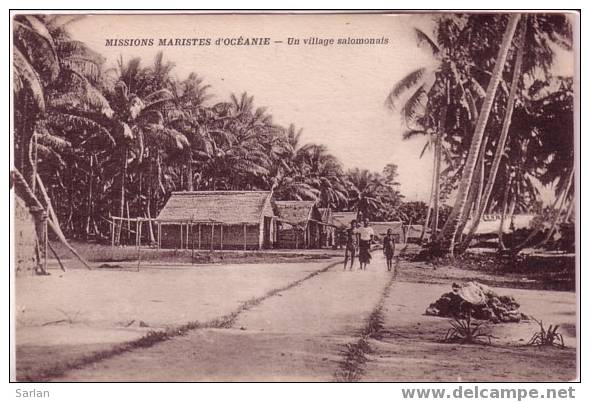 Missions Maristes D´Océanie , UN VILLAGE Salomonais - Solomon Islands