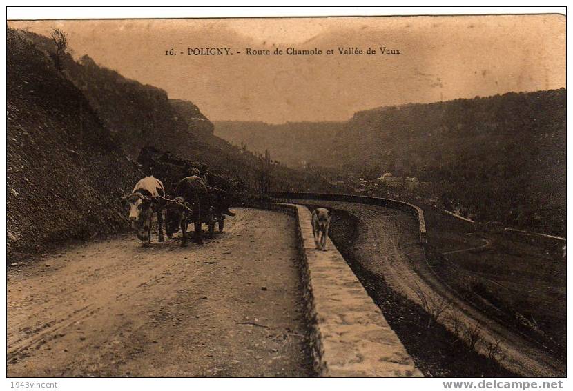 C 1512 - POLIGNY - 16 - Route De Camole Et Vallée De Vaux - Belle CPA Rare De 1935 Animée - - Poligny