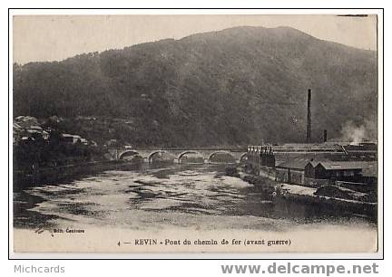 CPA 08 REVIN - Pont Du Chemin De Fer (avant Guerre) - Revin