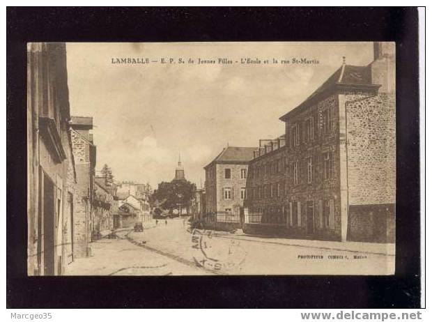 006516 Lamballe EPS De Jeunes Filles L´école & La Rue St Martin édit.combier  Belle Carte - Lamballe