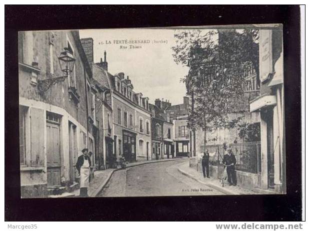 006531 La Ferté Bernard Rue Thiers édit.jules Renouli N°43 Animée Horlogerie Lucas Patisserie ,belle Carte - La Ferte Bernard