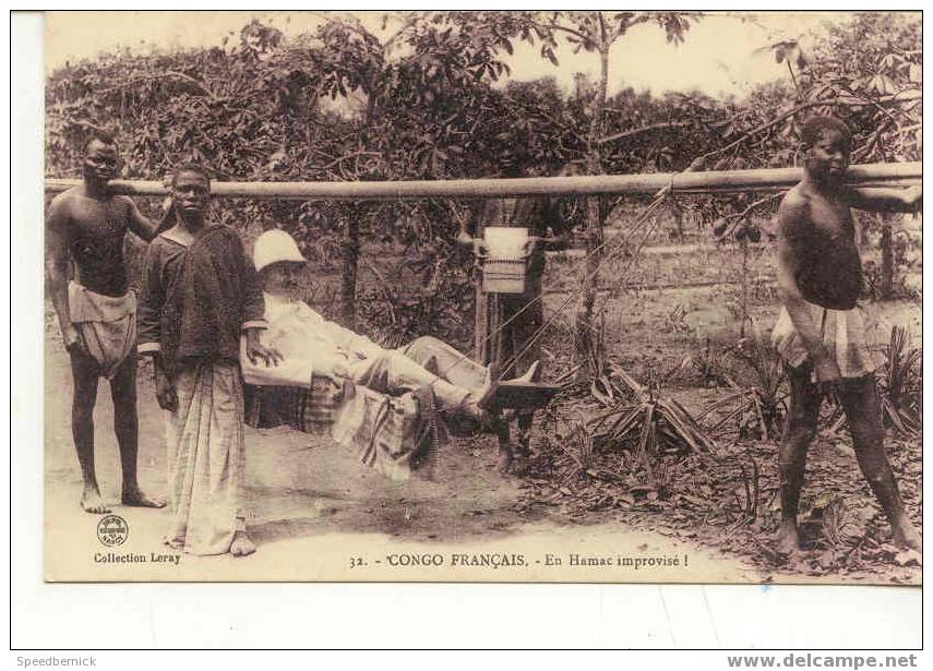 4115 CONGO FRANCAIS En Hamac Improvisé 32 Leray . Porteur - Congo Français