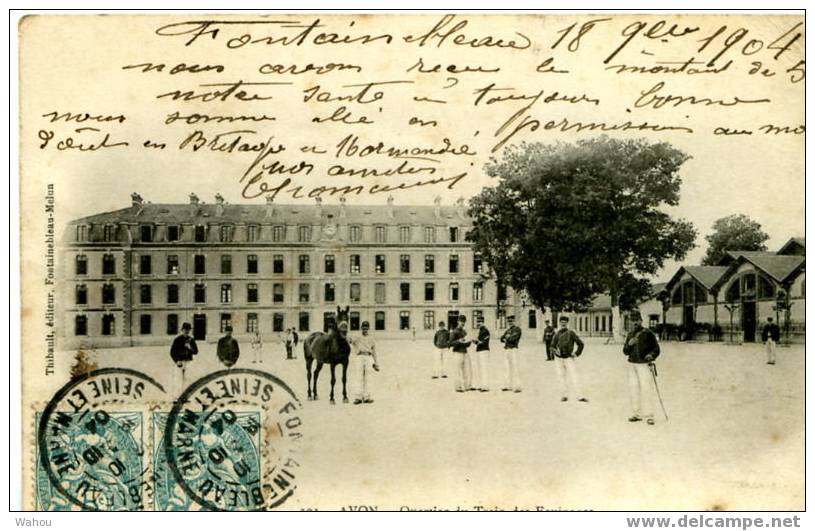 AVON   -   Quartier Du Train Des Equipes    (Carte Ayant Voyagé En 1904) - Avon