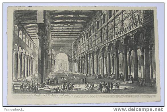 D 2953 - Basilica Di S. Paolo - Postkarte Nach Altem Kupferstich Von Piranesi - Halles