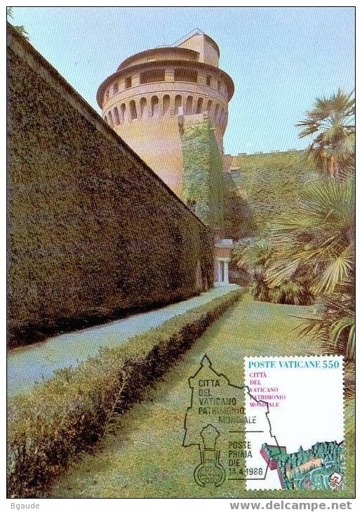 VATICAN CARTE MAXIMUM NUM.YVERT 786 LA VATICAN PATRIMOINE MONDIAL - Cartoline Maximum