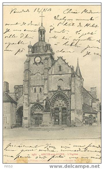 ARCIS - SUR - AUBE   10 -    L´ Eglise En 1904 - Arcis Sur Aube