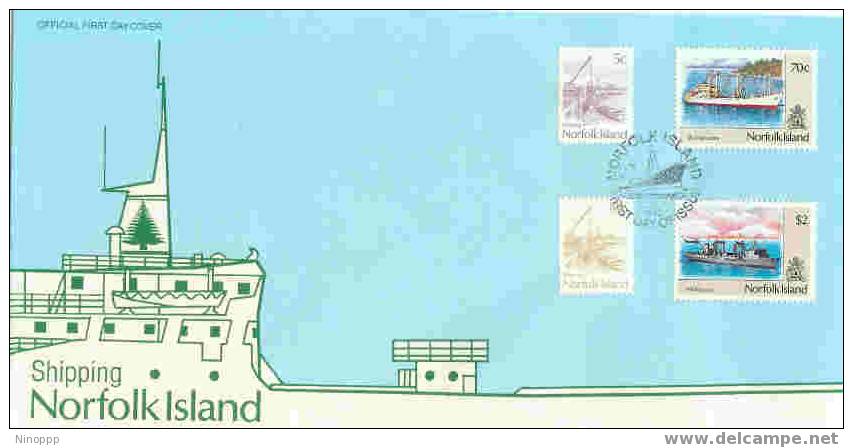 Norfolk-1990 Ships Definitive Part I  FDC - Norfolk Island