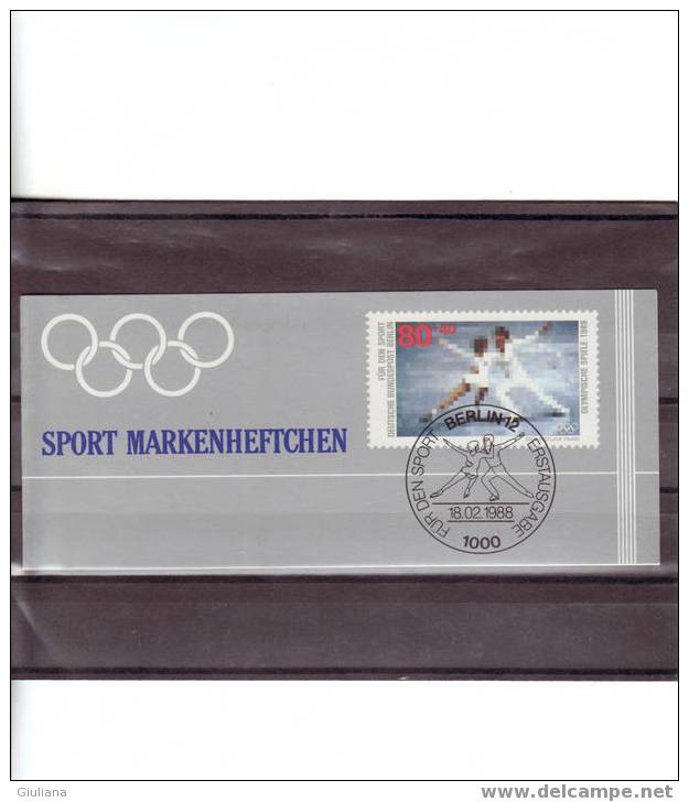 Germania Berlino - Libretto N. 765**(UNI) A Profitto Dello Sport - Kunstschaatsen