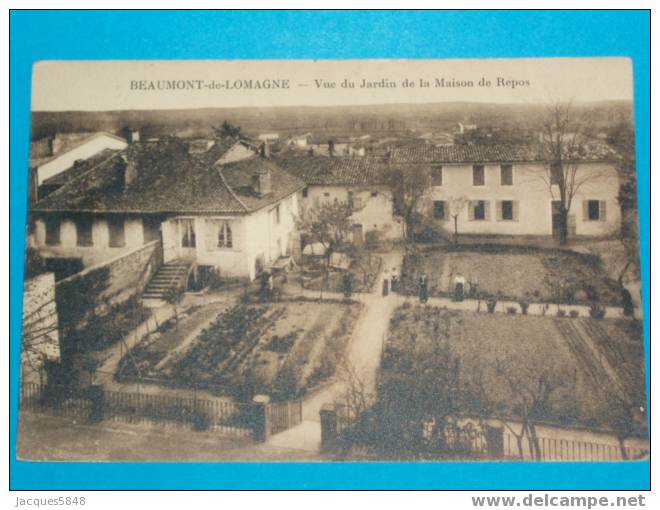 82) Beaumont De Lomagne - Vue Du Jardin De La  Maison De Repos -  Tres Belle Carte - Beaumont De Lomagne