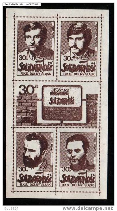 POLAND SOLIDARNOSC LOWER SILESIAN STRIKE COMMITTEE LARGE MS (SOLID1051/1191) - Viñetas Solidarnosc