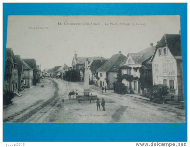 68) Dannemarie - N° 13 - La Place Et Route De Cernay -  -  Tres Belle Carte - Dannemarie