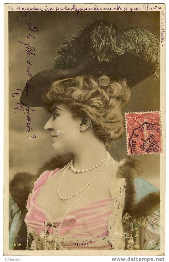 Carte Postale De Comédienne: Cécile Sorel. Photographie Reutlinger. - Artistes