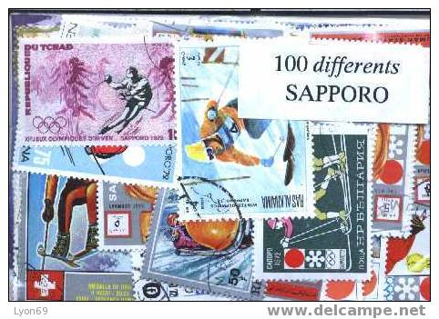 LOT DE 100 TIMBRES DIFFERENTS SAPPORO - Winter 1972: Sapporo