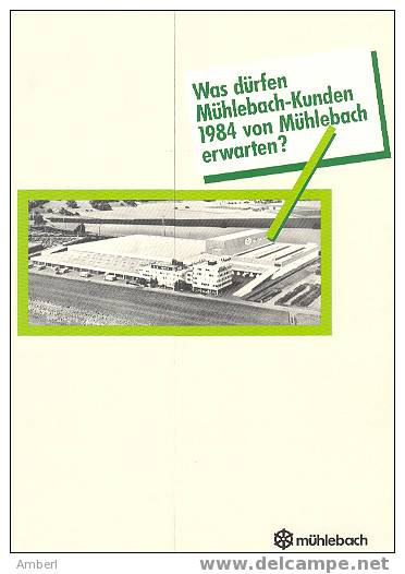 Lupfig / Birrfeld (Brugg Schweiz) 2 Betriebsbrochure  Mühlebach Papier Mit Viele Bildern 1984 - Sonstige & Ohne Zuordnung