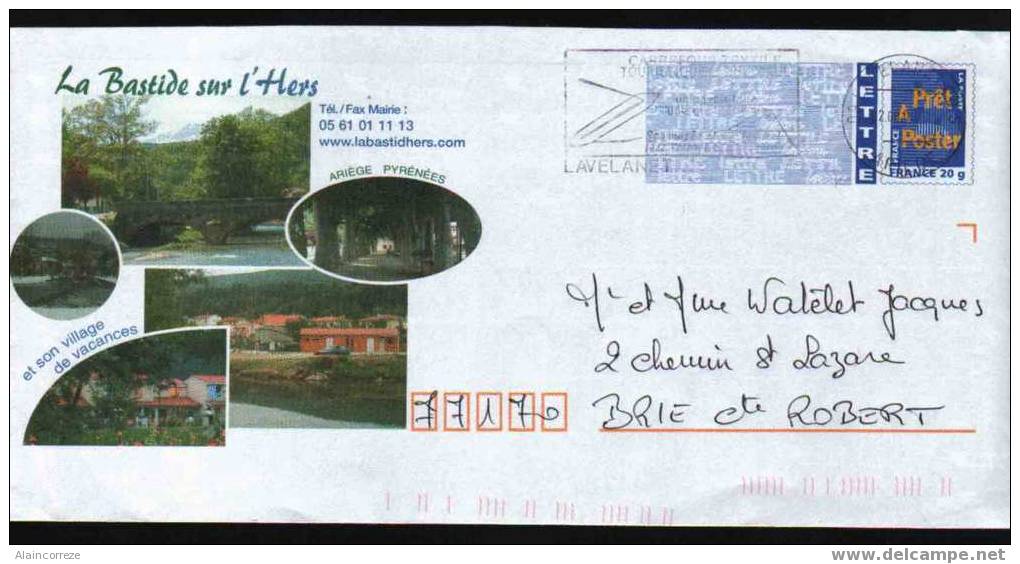 Entier Postal PAP Local Personnalisé Ariège La Bastide Sur L'Hers Et Son Village De Vacances - Prêts-à-poster: Repiquages /Logo Bleu