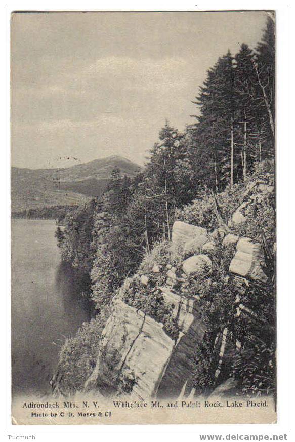 B 2838 - Adirondack Mts N.Y. - Whiteface Mt And Pulpit Rock, Lake Placid - Adirondack