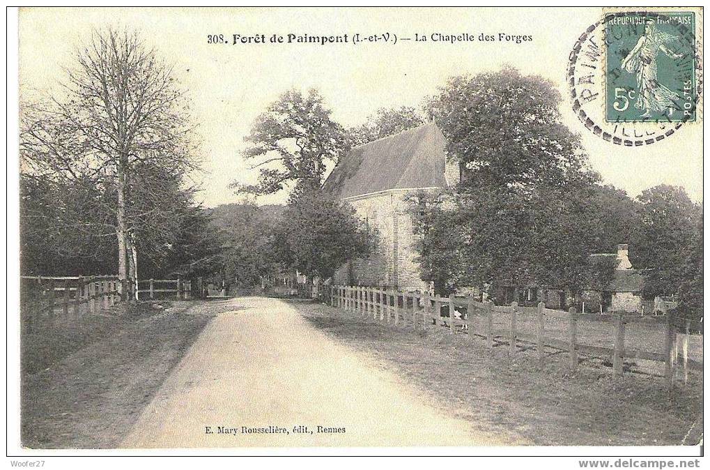 Cpa FORET DE PAIMPONT La Chapelle Des Forges - Paimpont