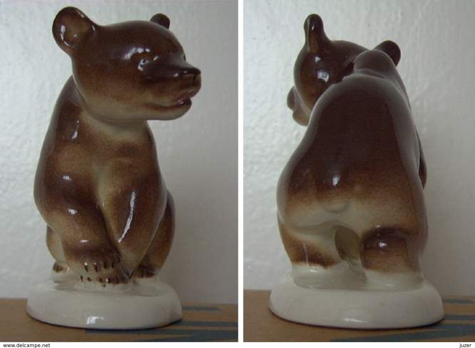 Russian Porcelain: Figurine Of BEAR - Andere & Zonder Classificatie